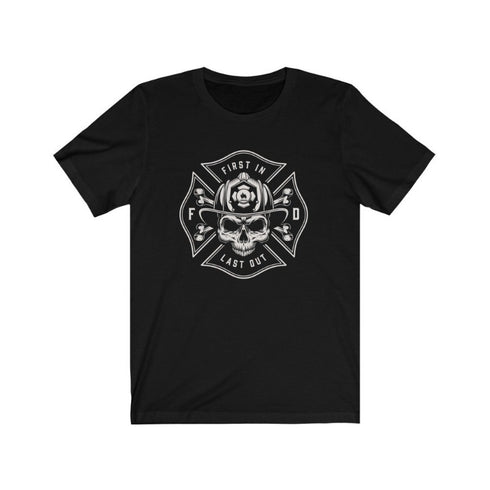 Firefighter Last  Out Jersey Short Sleeve Tee